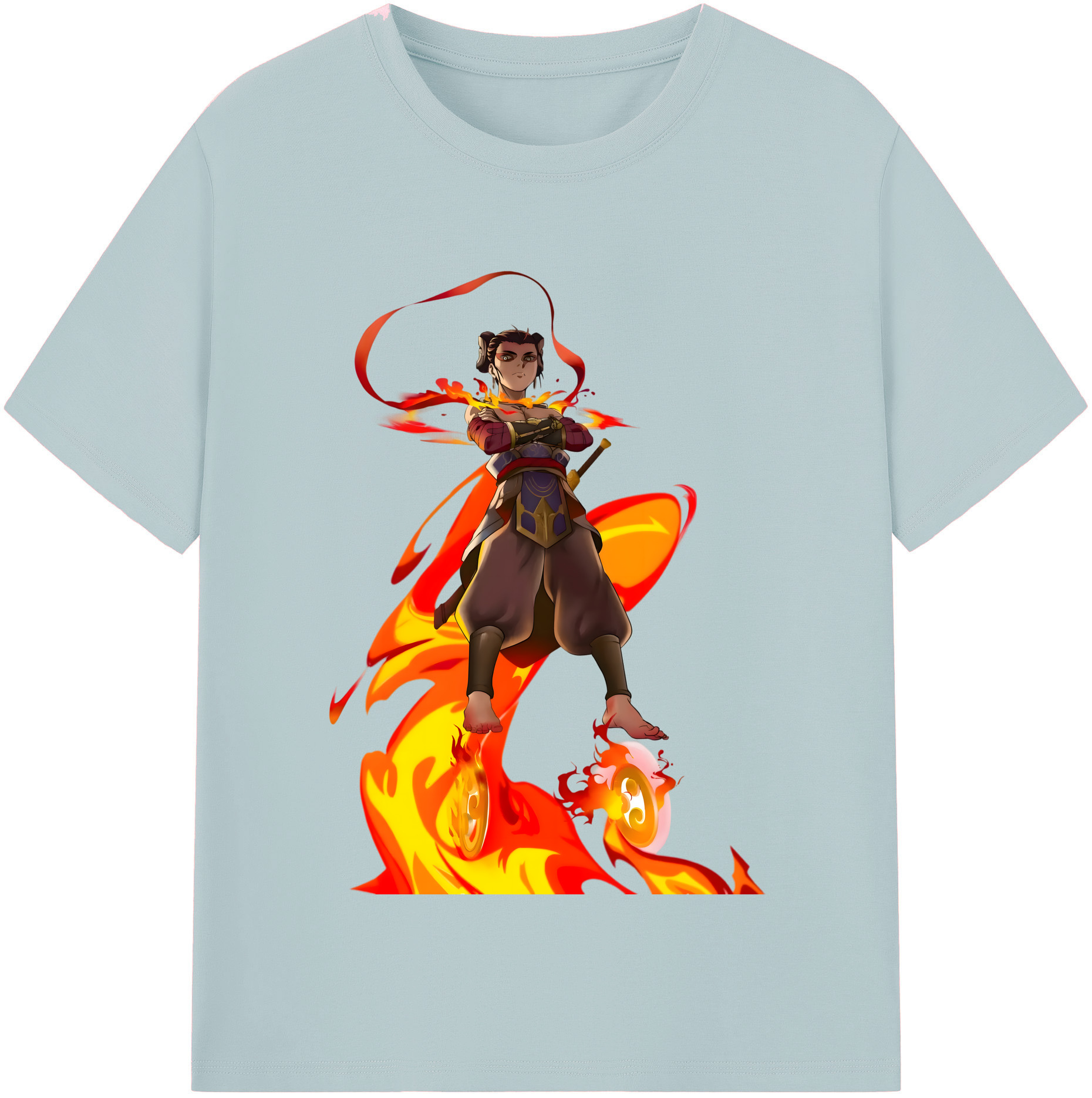 （画像用） Ne Zha 2 ナタ 魔童の大暴れ 綿100％半袖Tシャツ（フロントプリント）